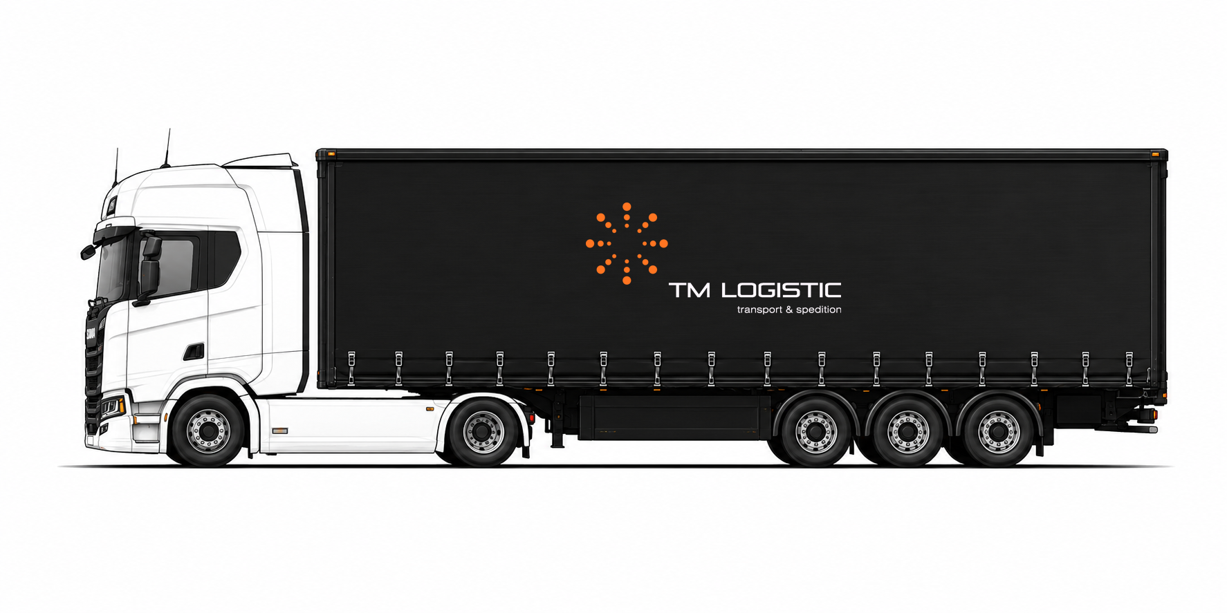 Flota TM Logistic Polska – ciężarówka Scania z naczepą